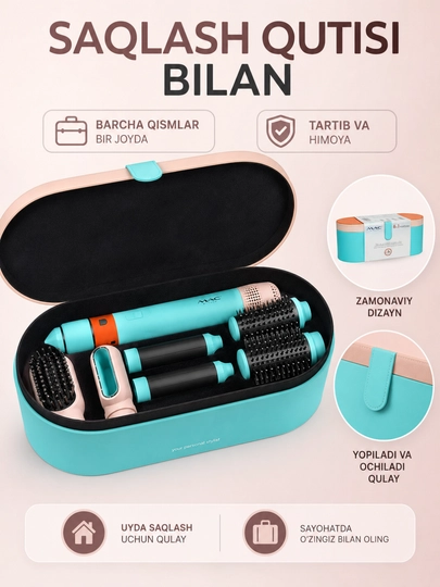 Mac styler 6 in 1 soch turmaklagich fen jingalaklagich va tekislagich 1200w