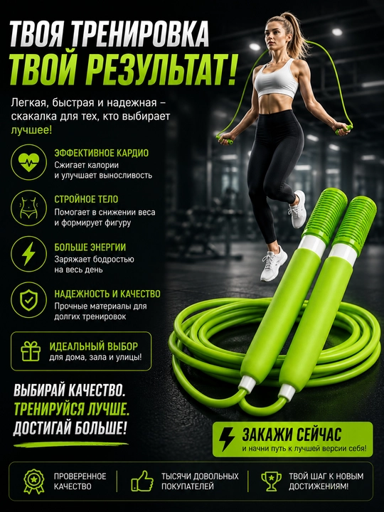 Sport arqoni, mashq arqoni, sakrog`ich, fitnes uchun arqon, boks uchun arqon