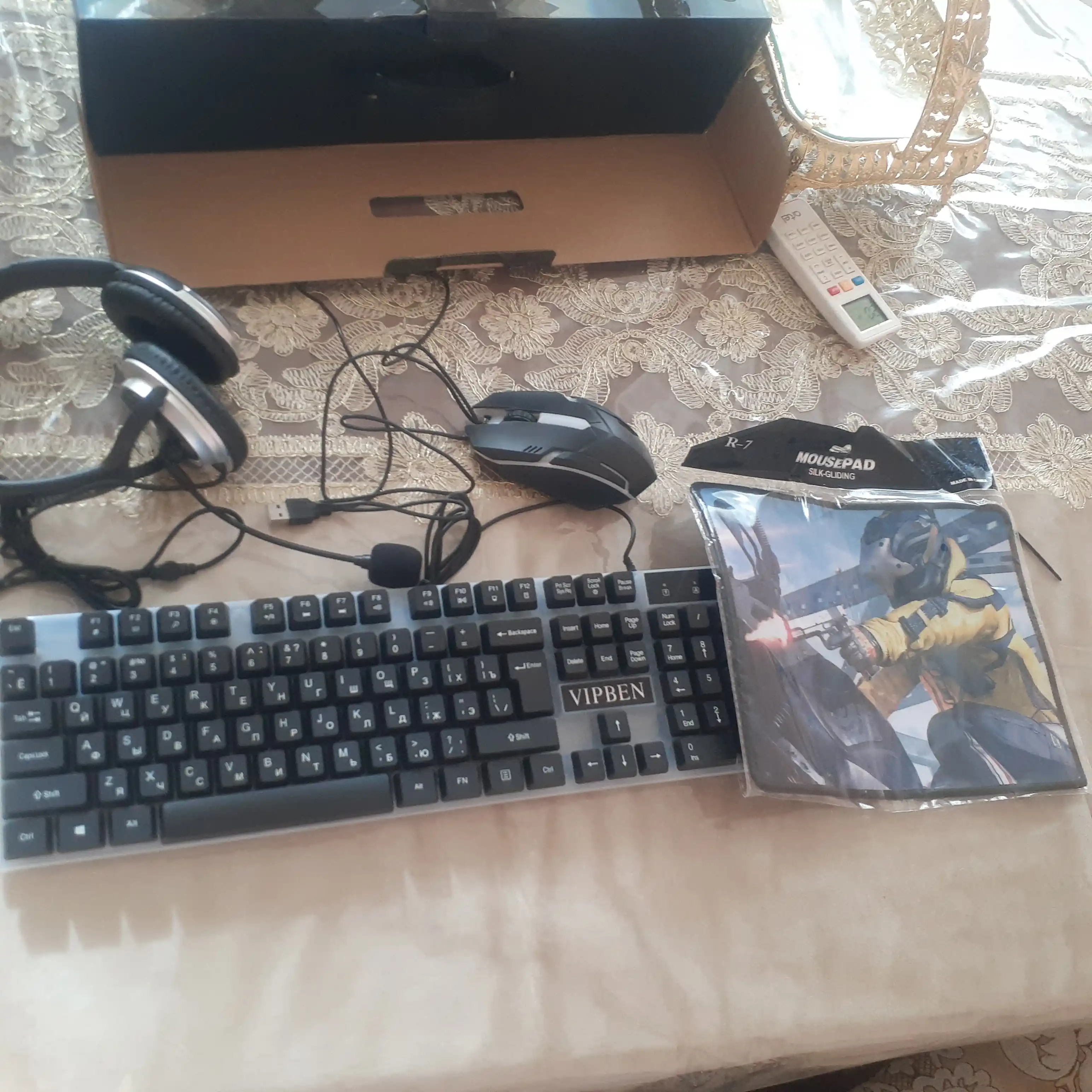 Игровая клавиатура и мышь T-wolf TF200, TF270, с RGB-подсветкой