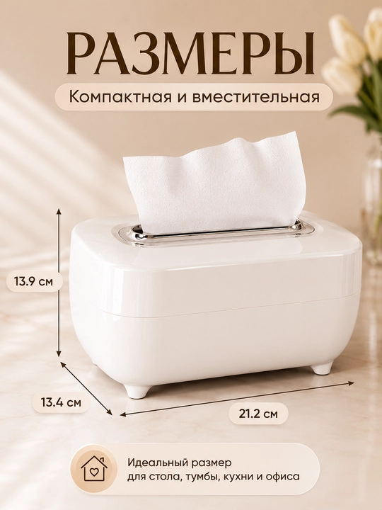 Салфетница настольная для бумажных салфеток, пластиковый органайзер для кухни и дома