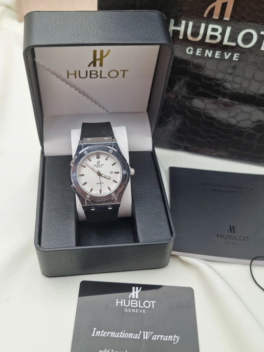 Erkaklar qo‘l soati Hublot Quartz – Mineral shisha, silikon remeshok, sana ko‘rsatkichi