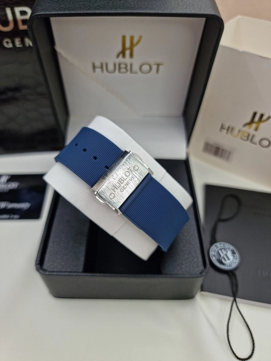 Erkaklar qo‘l soati Hublot Quartz – Mineral shisha, silikon remeshok, sana ko‘rsatkichi