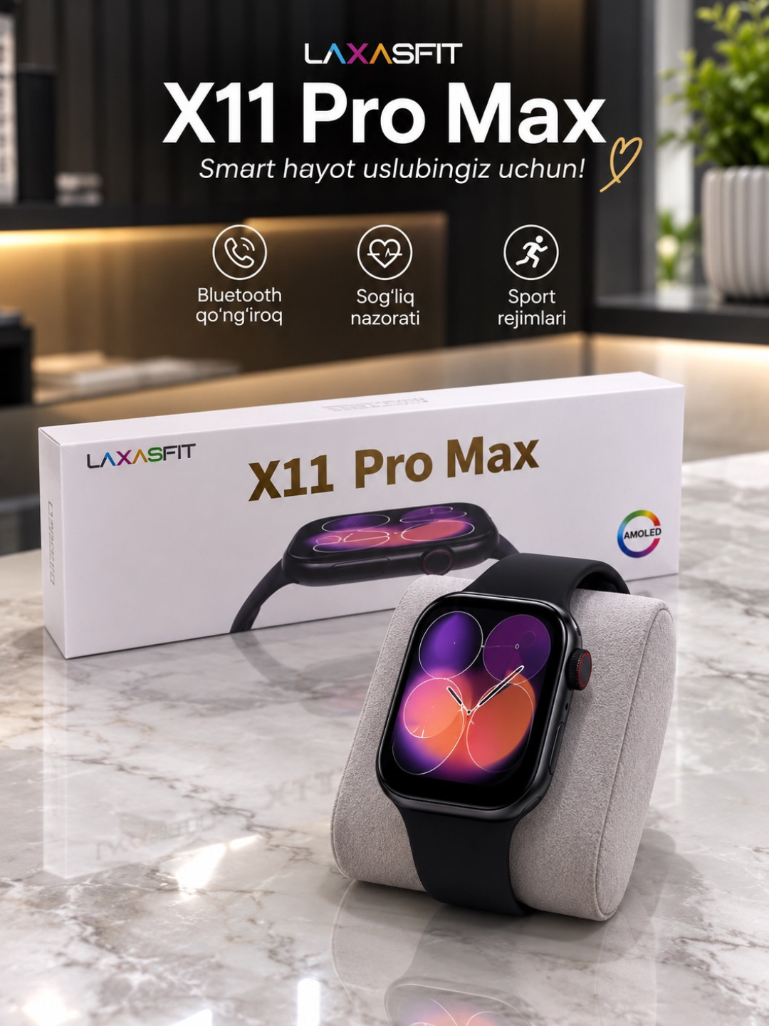 X10 Ultra 3 va Smart Watch X aqlli soatlar – simsiz quvvatlash va sog‘liq nazorati - 