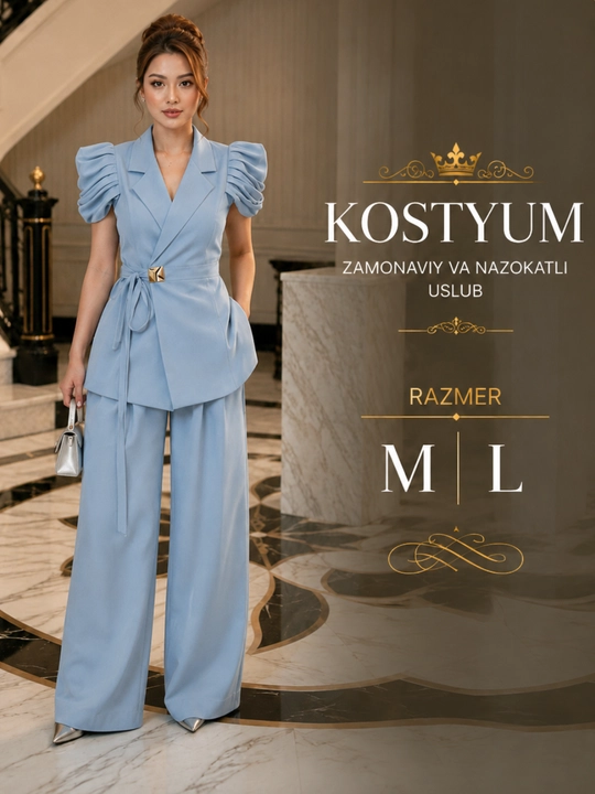 Ayollar shimli kostyumi, klassik kostyum, zamonaviy ayollar kostyumi, ofis uchun kostyum