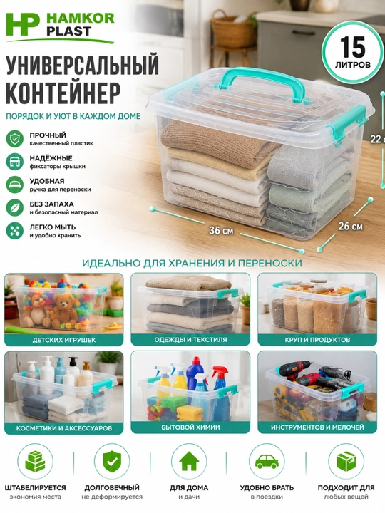 Универсальный контейнер 5, 7, 10, 15 л