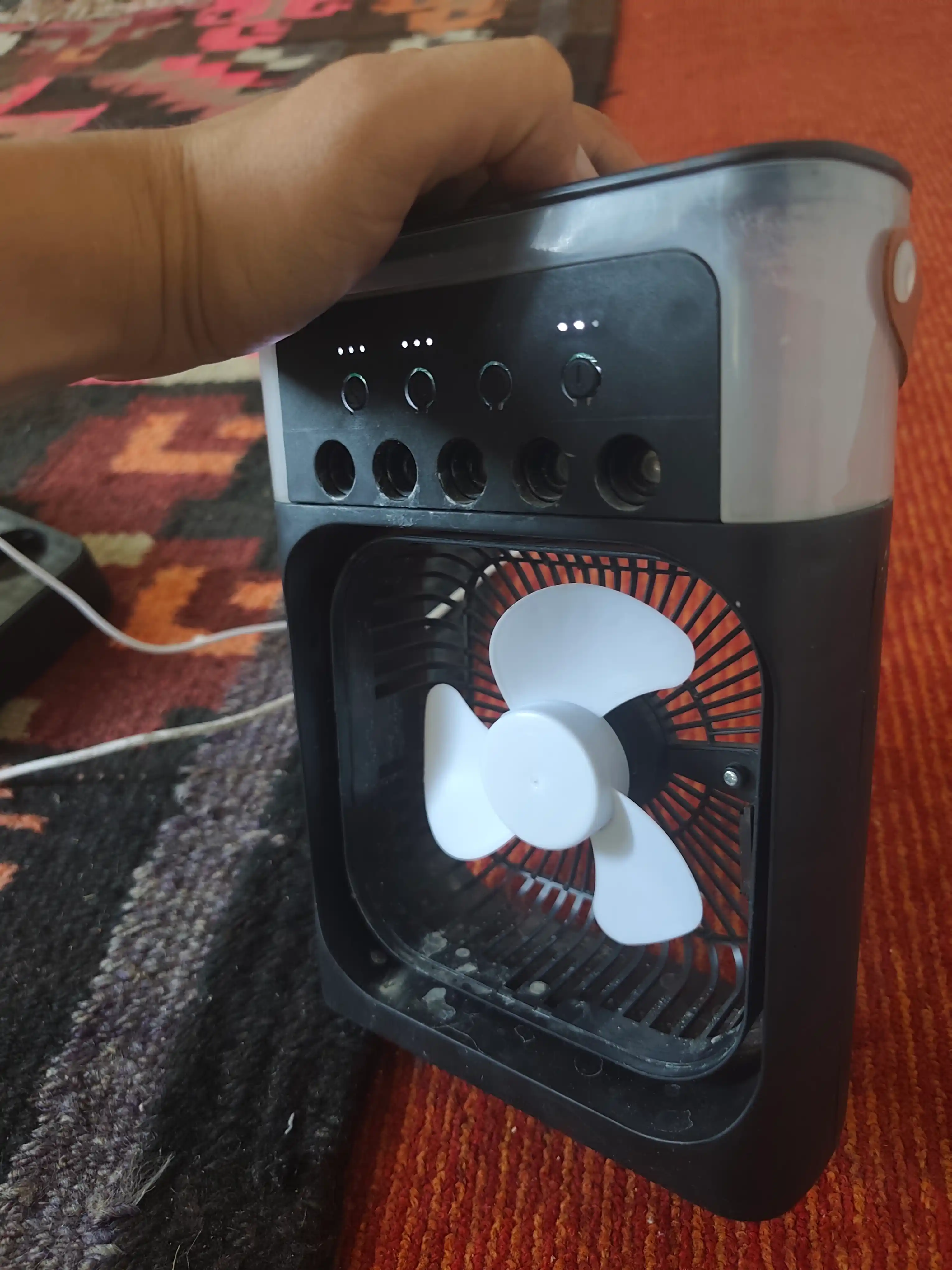 Portativ mini-konditsioner, namlagich, tozalagich va mini ventilyator, 3 tasi 1 da