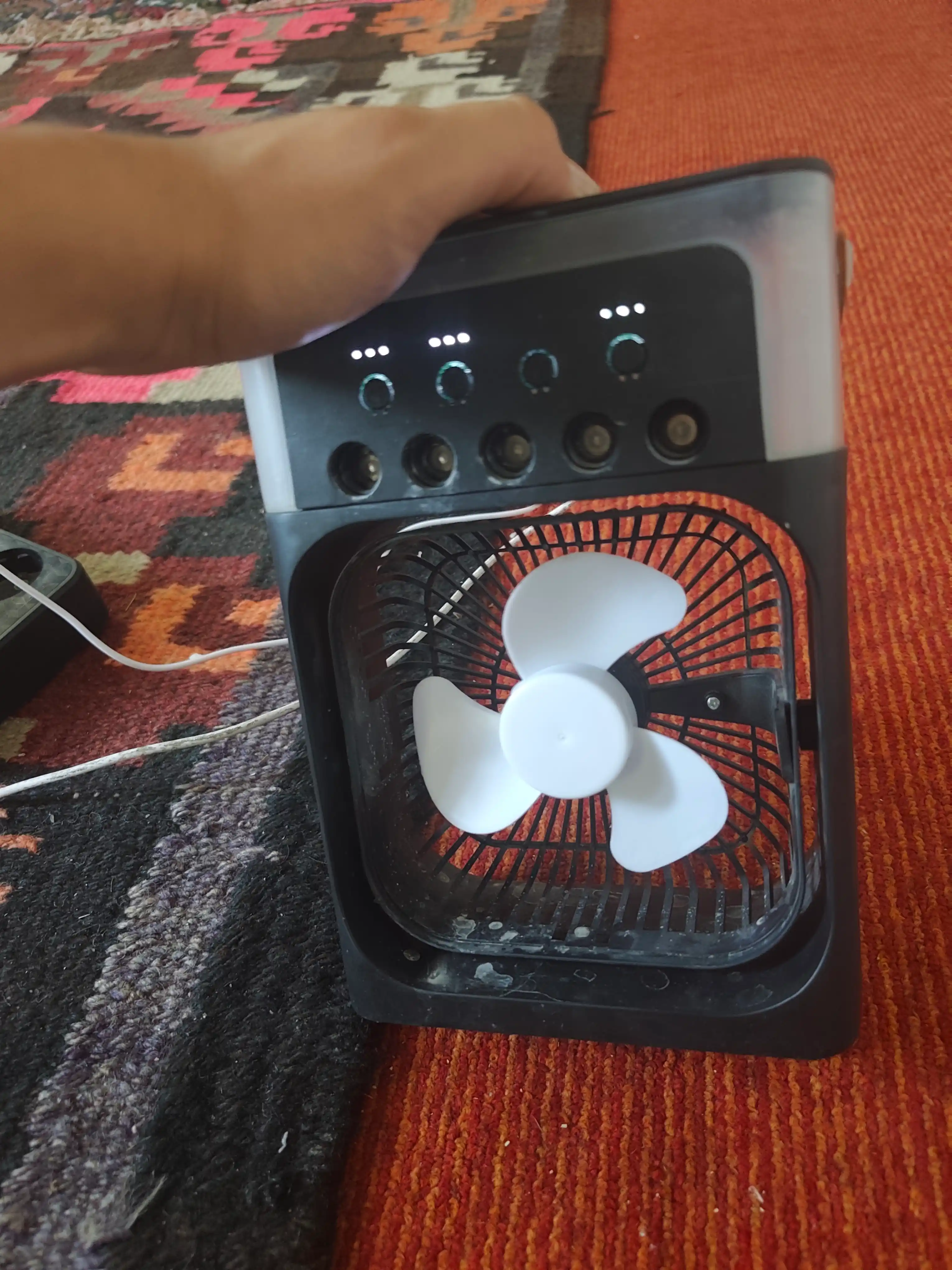 Portativ mini-konditsioner, namlagich, tozalagich va mini ventilyator, 3 tasi 1 da