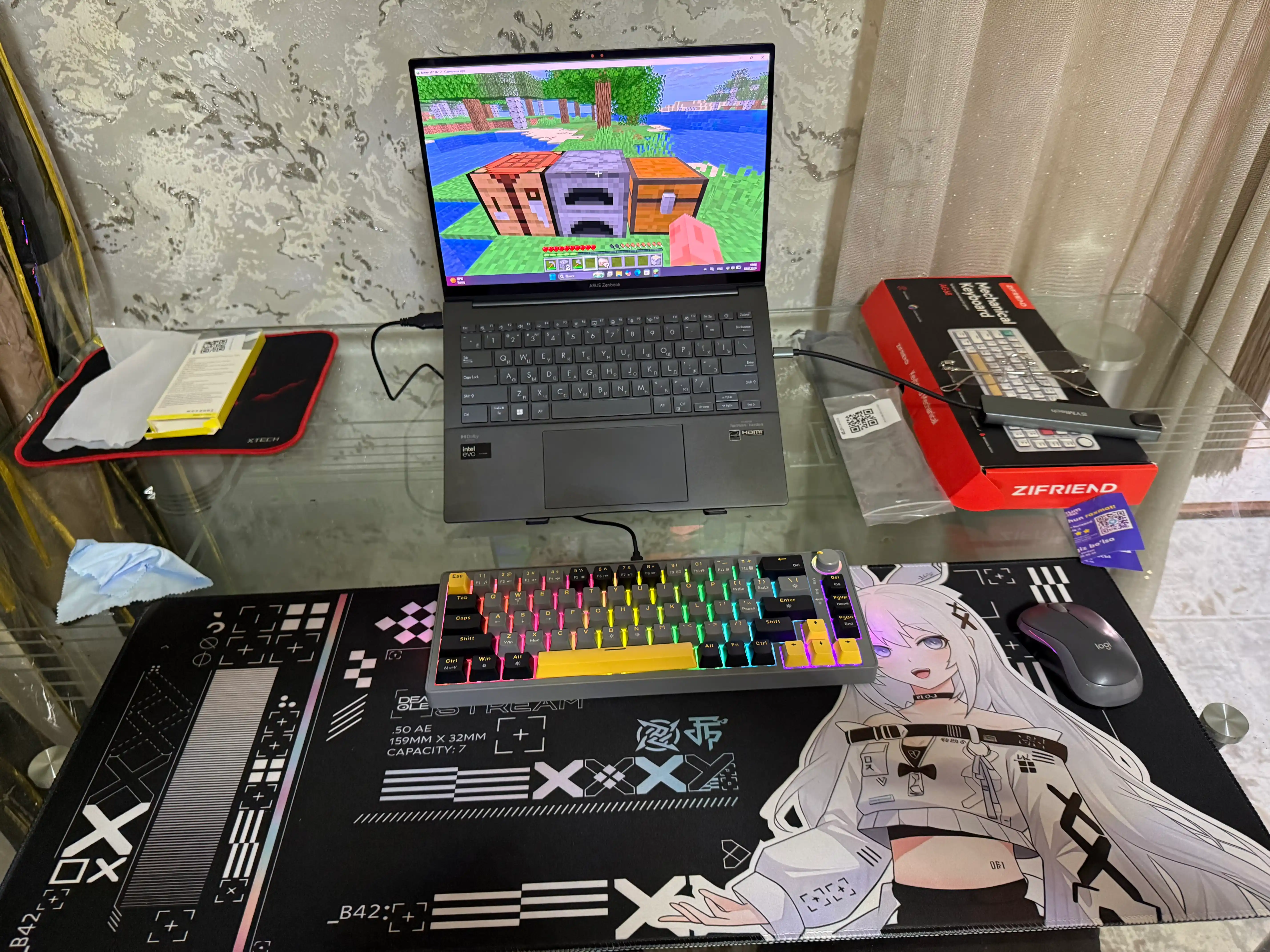 O‘yin uchun kibersport klaviaturalari ZIFRIEND AG68, RX75PRO VA BD61 oʻyin RGB yoritgichli