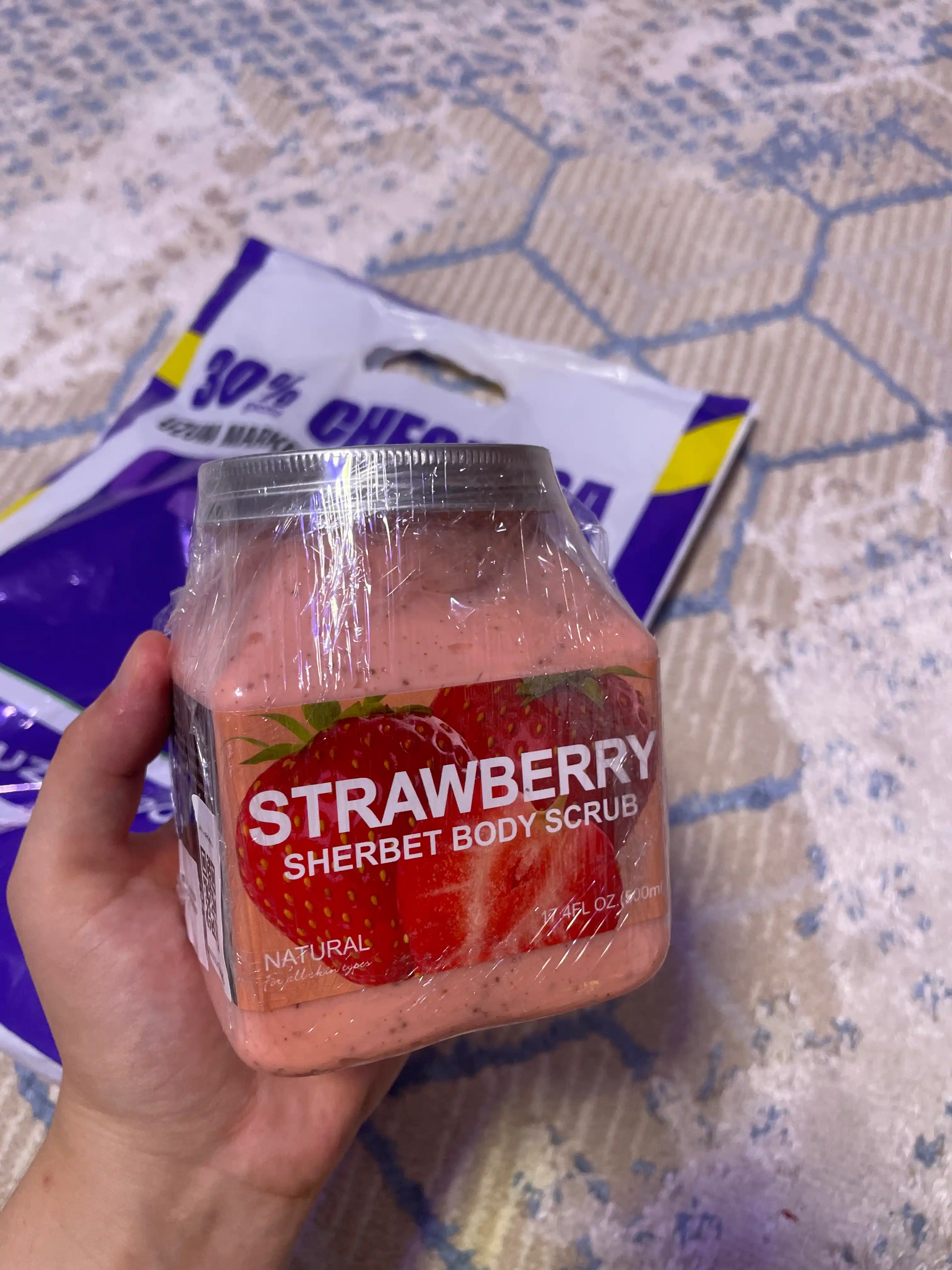 Скраб для лица и тела Wokal Sherbet Body Scrub, с экстрактом малины и клубники, 500/350 гр