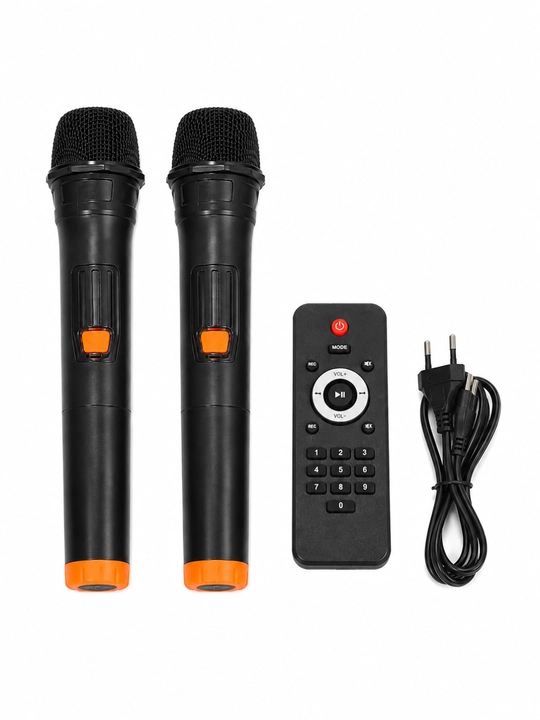 Bluetooth karaoke kolonka, mikrofonli, portativ akustika RGB LED