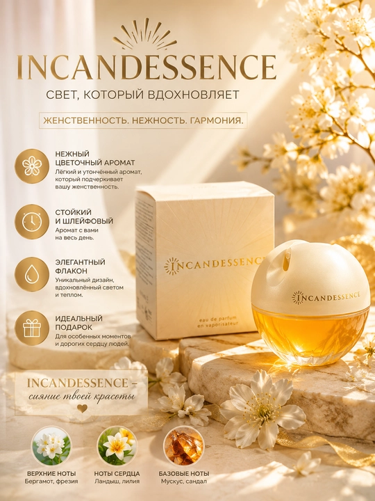 INCANDESSENCE Аромат, согретый солнечным светом - 