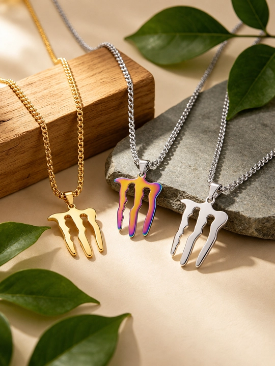 Gotik uslubdagi choker va kulon, metall aksessuarlar
