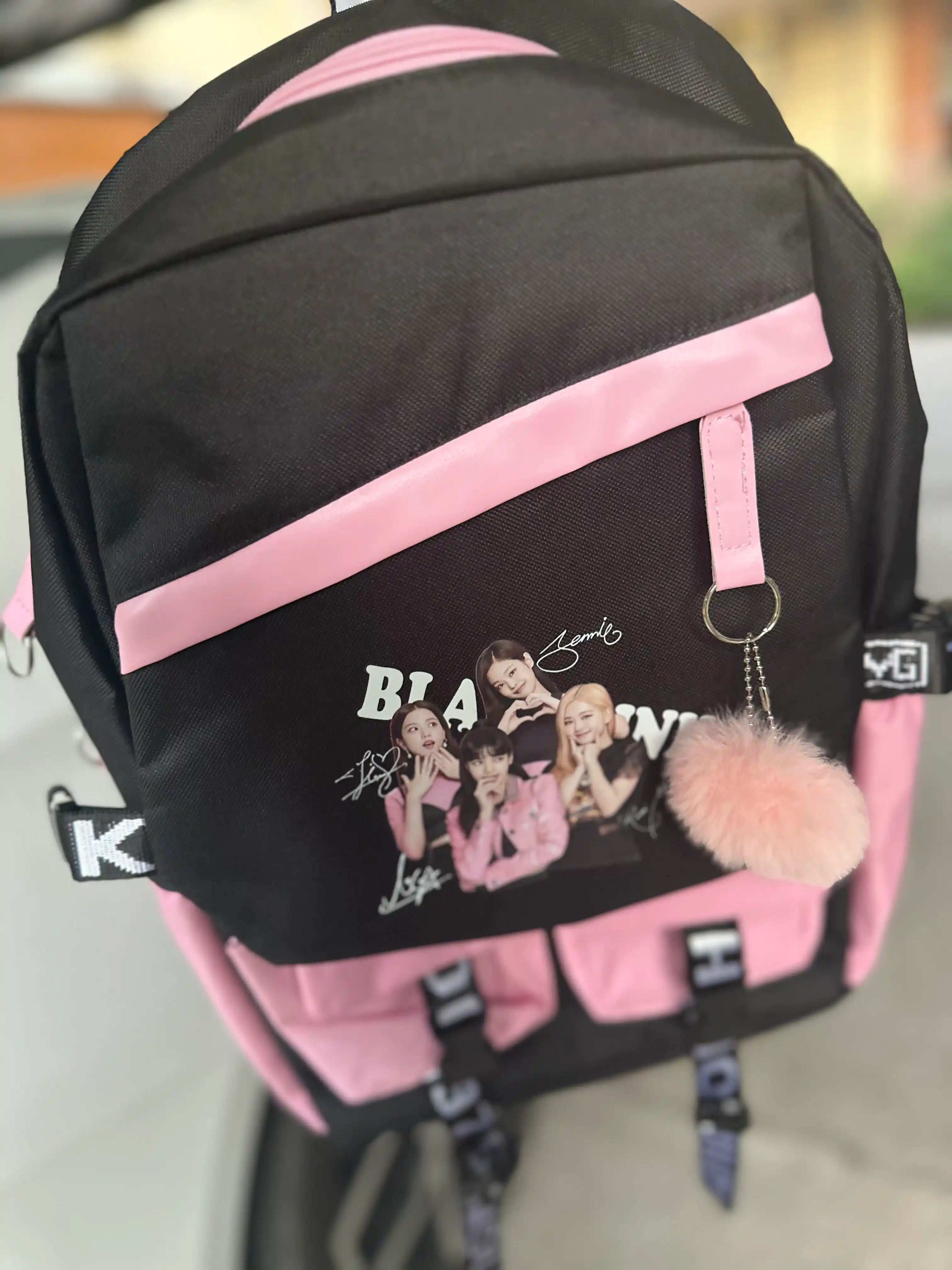 Ayollar uchun BLACKPINKK ryukzaki, zamonaviy maktab uchun ryukzak