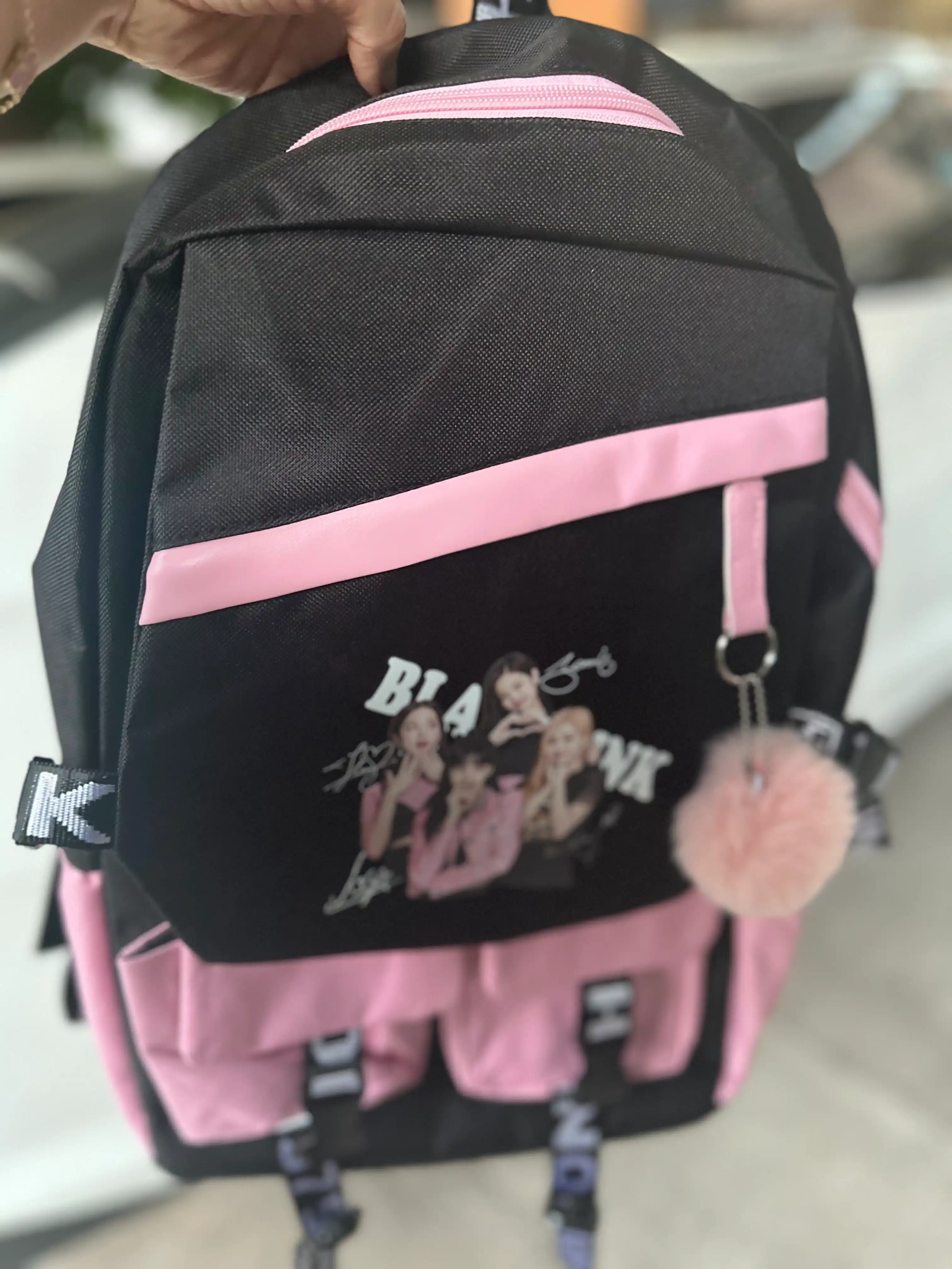 Ayollar uchun BLACKPINKK ryukzaki, zamonaviy maktab uchun ryukzak