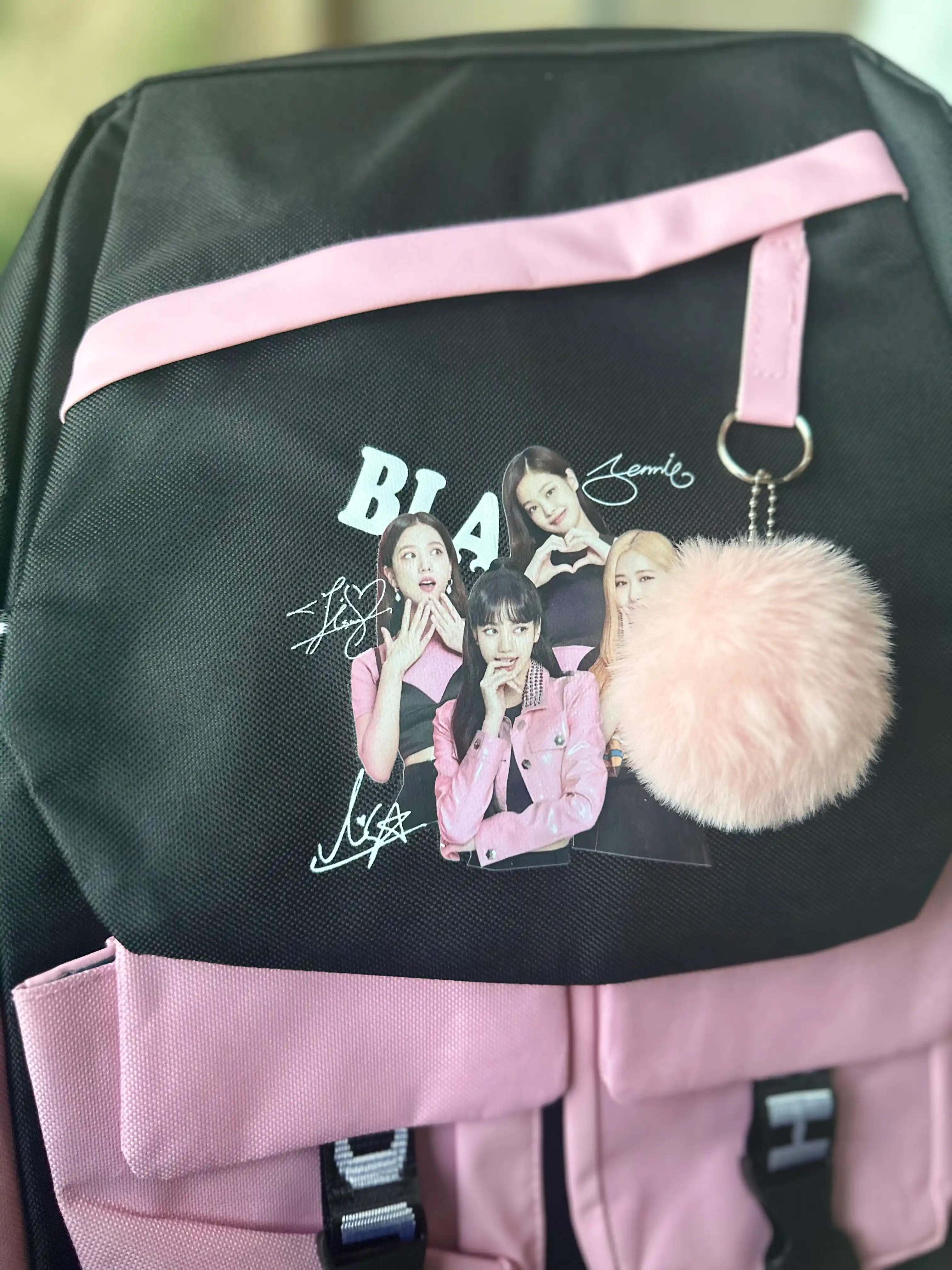 Ayollar uchun BLACKPINKK ryukzaki, zamonaviy maktab uchun ryukzak