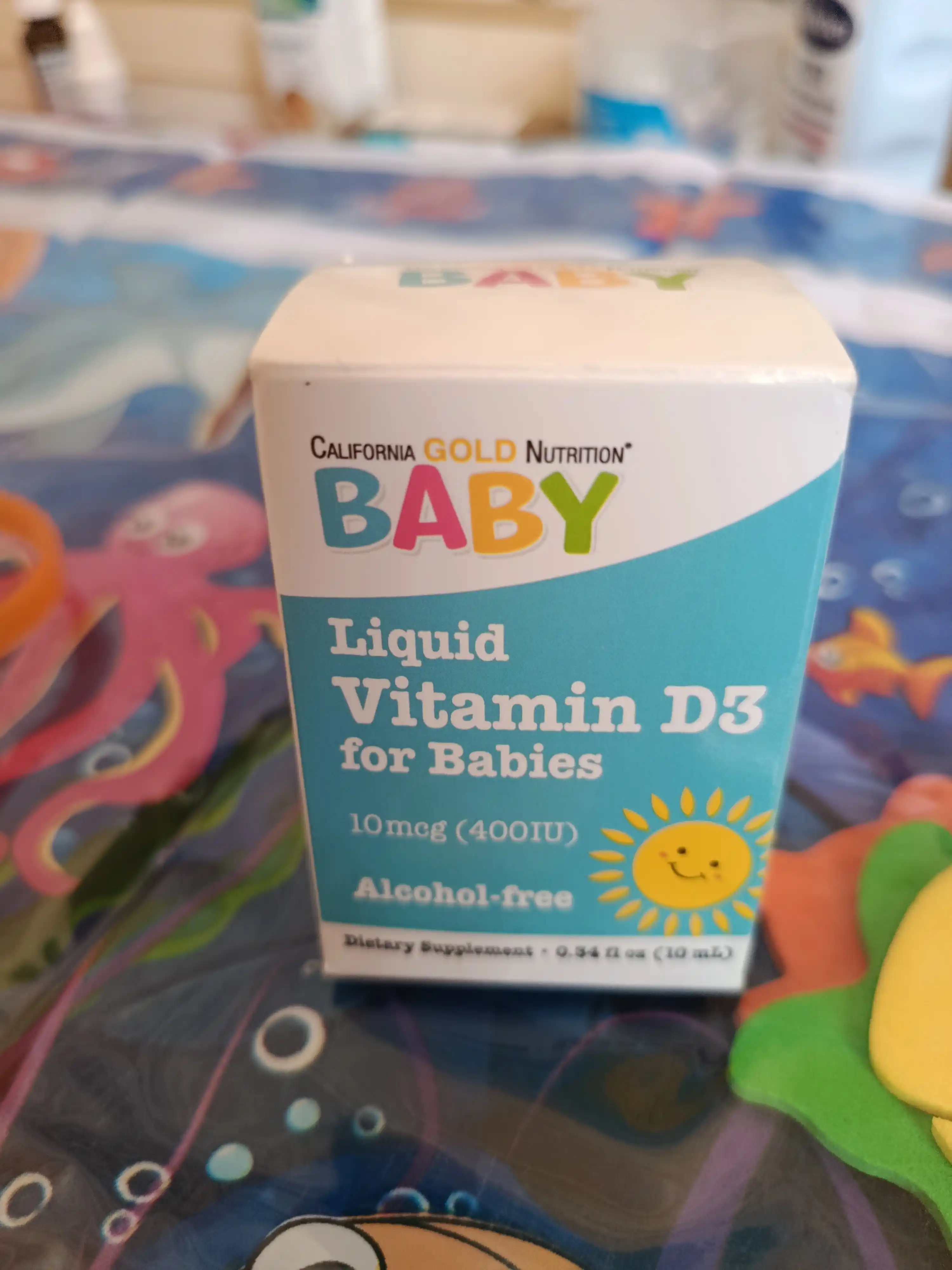 Жидкий витамин Д3 для детей California Gold Nutrition, Baby D3, 400 МЕ, 10 мл