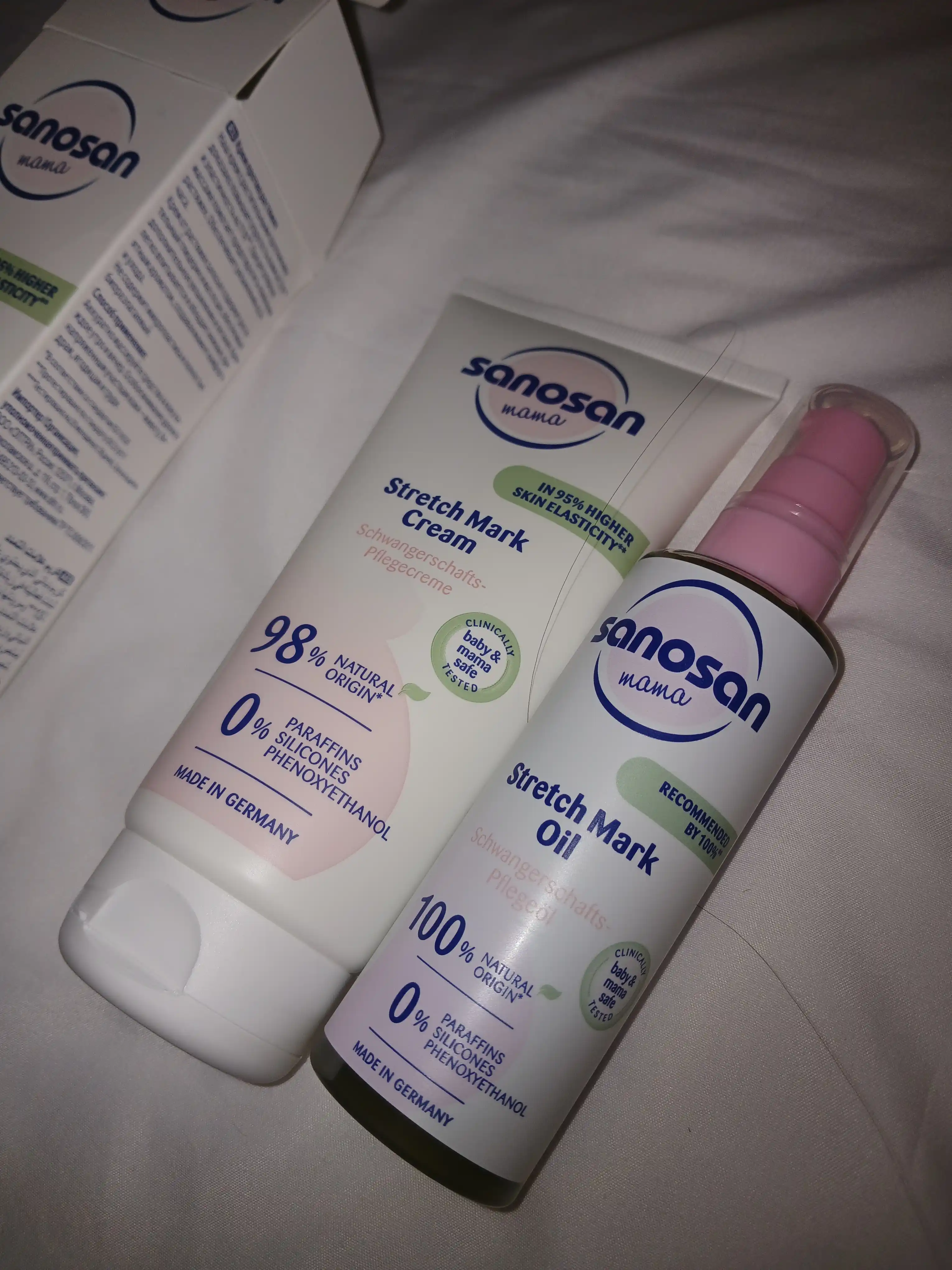 Cho'zilgan belgilar uchun Sanosan Mama yog'i, 100 ml