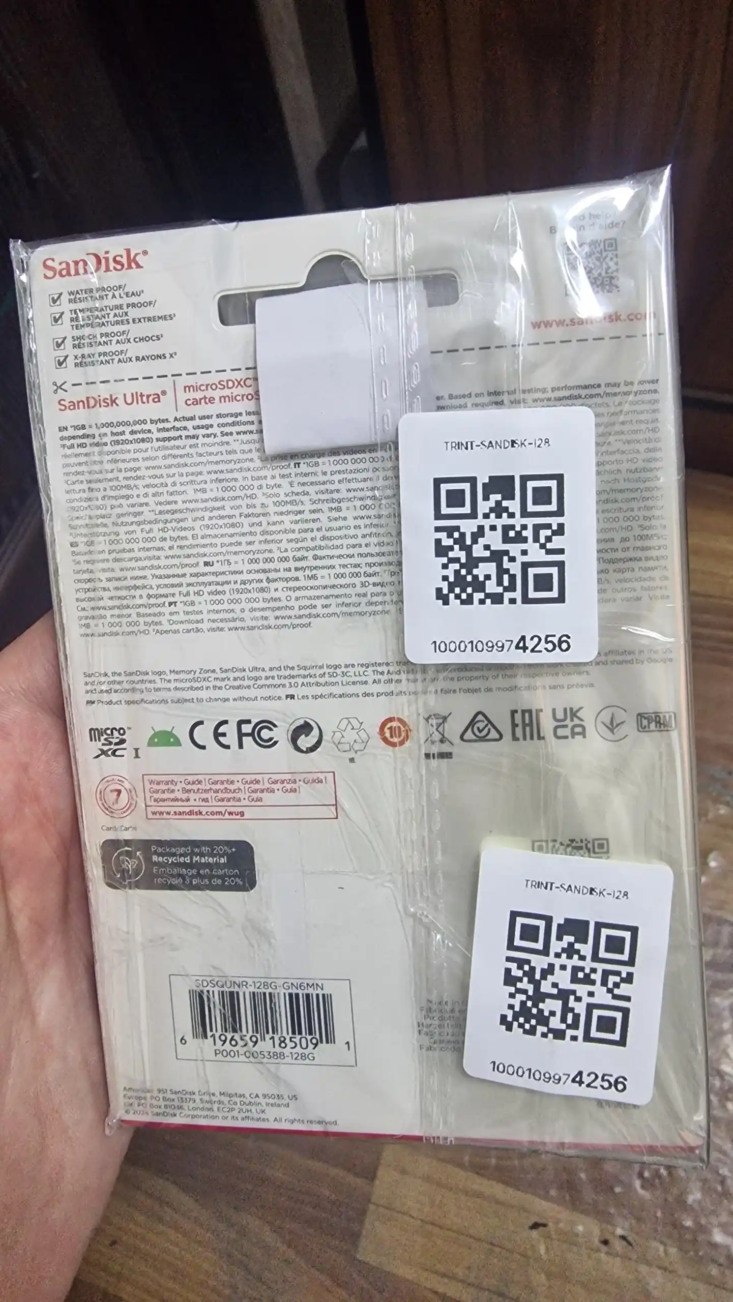 SanDisk Ultra microSD 16/64/128 GB xotira kartasi, A1, UHS-I, 100 MB/s gacha, fleshka