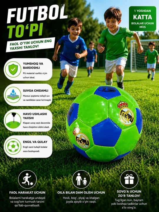 To'p, Futbol to'plari, Koptok, Futbol uchun, Bolalar uchun koptok, Sport to'plar, tuplar