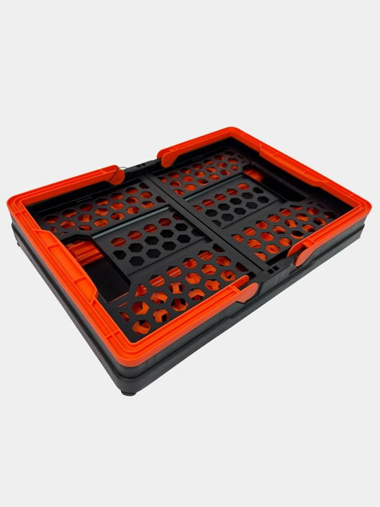 TACTIX 320236 – Qatlanadigan plastik savat mustahkam tutqichli, ko‘p maqsadli, 16 L