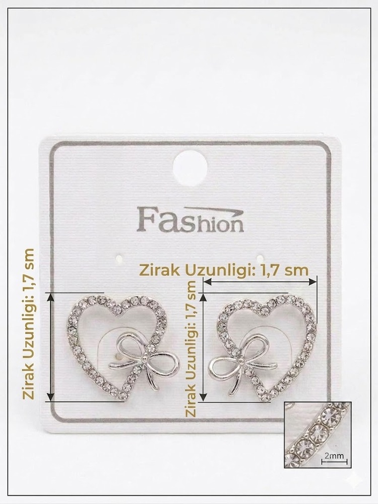 Женские серьги Fashion, в форме сердца с бантом, элегантная бижутерия, подарок девушке
