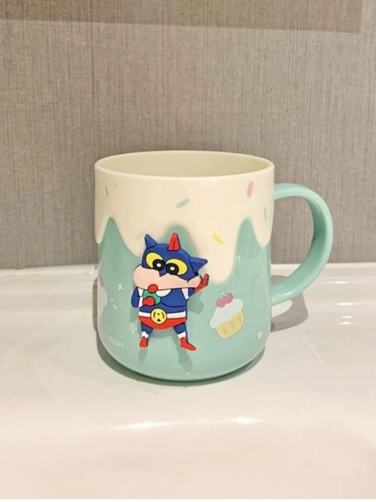 Ultraman, Kuromi, GubkaBob,Patrik va boshqa, 3D figurachali bolalar uchun plastik krujka - 