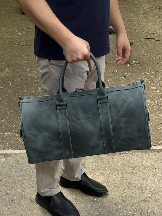 Sport va sayohat sumkasi, haqiqiy charm Black Gator