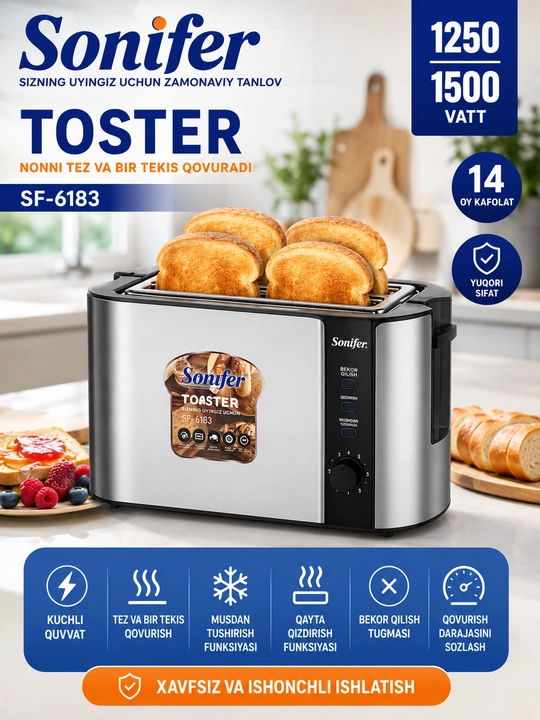 Sonifer SF 6183 Toster 1250–1500W - 