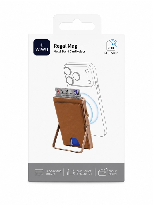 WiWU Mag Wallet Pro MW-003 MagSafe magnit kartxolder va stend - 