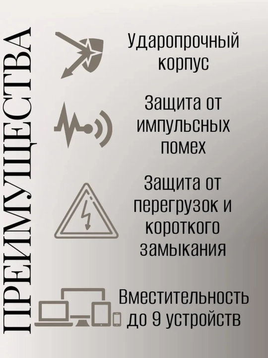 Tarmoq filtri, simsiz quvvatlash, USB, Type-C uzaytirgich, troynik, pilot, rozetka