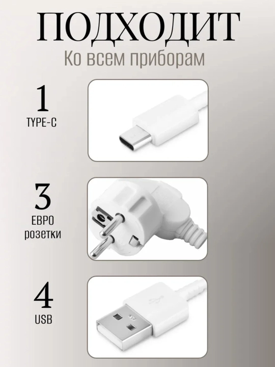 Tarmoq filtri, simsiz quvvatlash, USB, Type-C uzaytirgich, troynik, pilot, rozetka