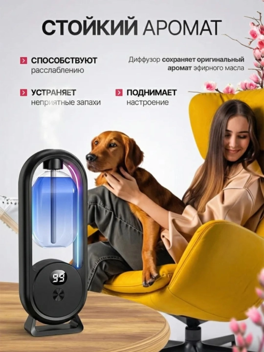 Uy uchun avtomatik havo tozalagich, xushbo'y hid tarqatgich va 1 shisha sovg'a, NS-08