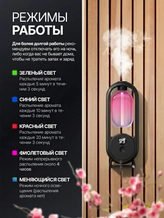 Uy uchun avtomatik havo tozalagich, xushbo'y hid tarqatgich va 1 shisha sovg'a, NS-08