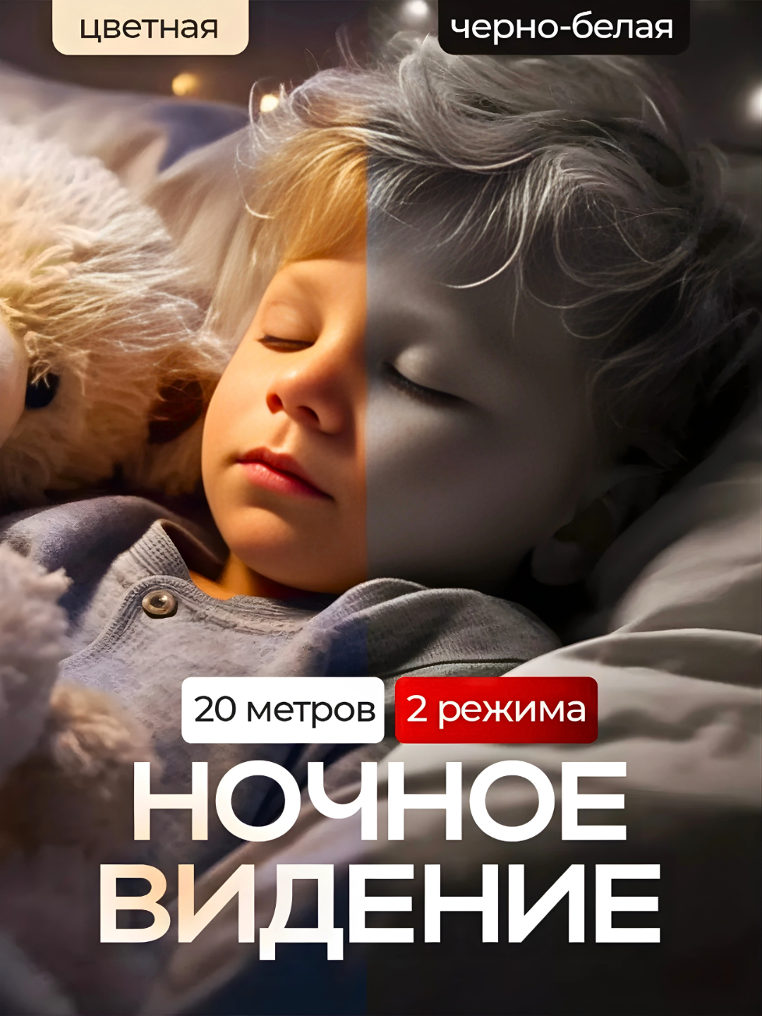 Беспроводная Wi-Fi камера наблюдения, для дома Full HD, с 2 камерами