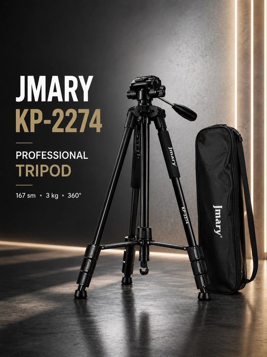 Штатив Jmary KP-2274 для камеры и телефона, 167 см, нагрузка 3 кг - 