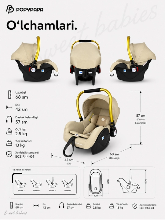 Bolalar uchun avtomobil o'rindig'i KIDILO G312/ G313/ G318/ LB221