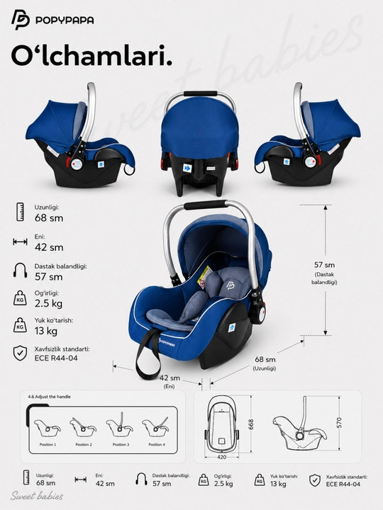 Bolalar uchun avtomobil o'rindig'i KIDILO G312/ G313/ G318/ LB221