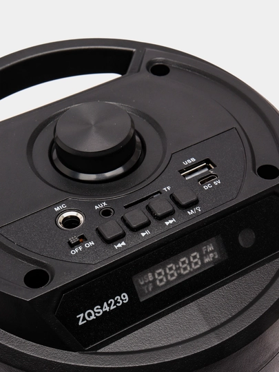 Bluetooth karaoke kolonka, mikrofonli, portativ akustika RGB LED