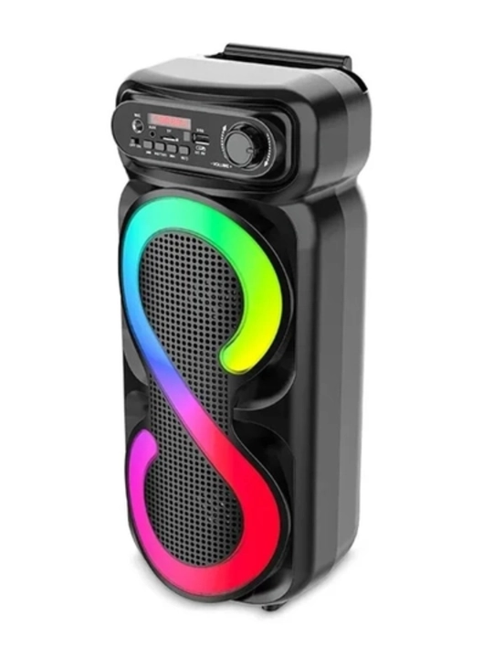 Simsiz katta karnay, karaoke musiqasi, mikrofon, pult va RGB yoritgich ZQS4270
