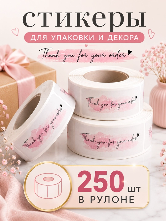 Stikerlar to'plami "Thank you" so'zlari bilan, uzun - 