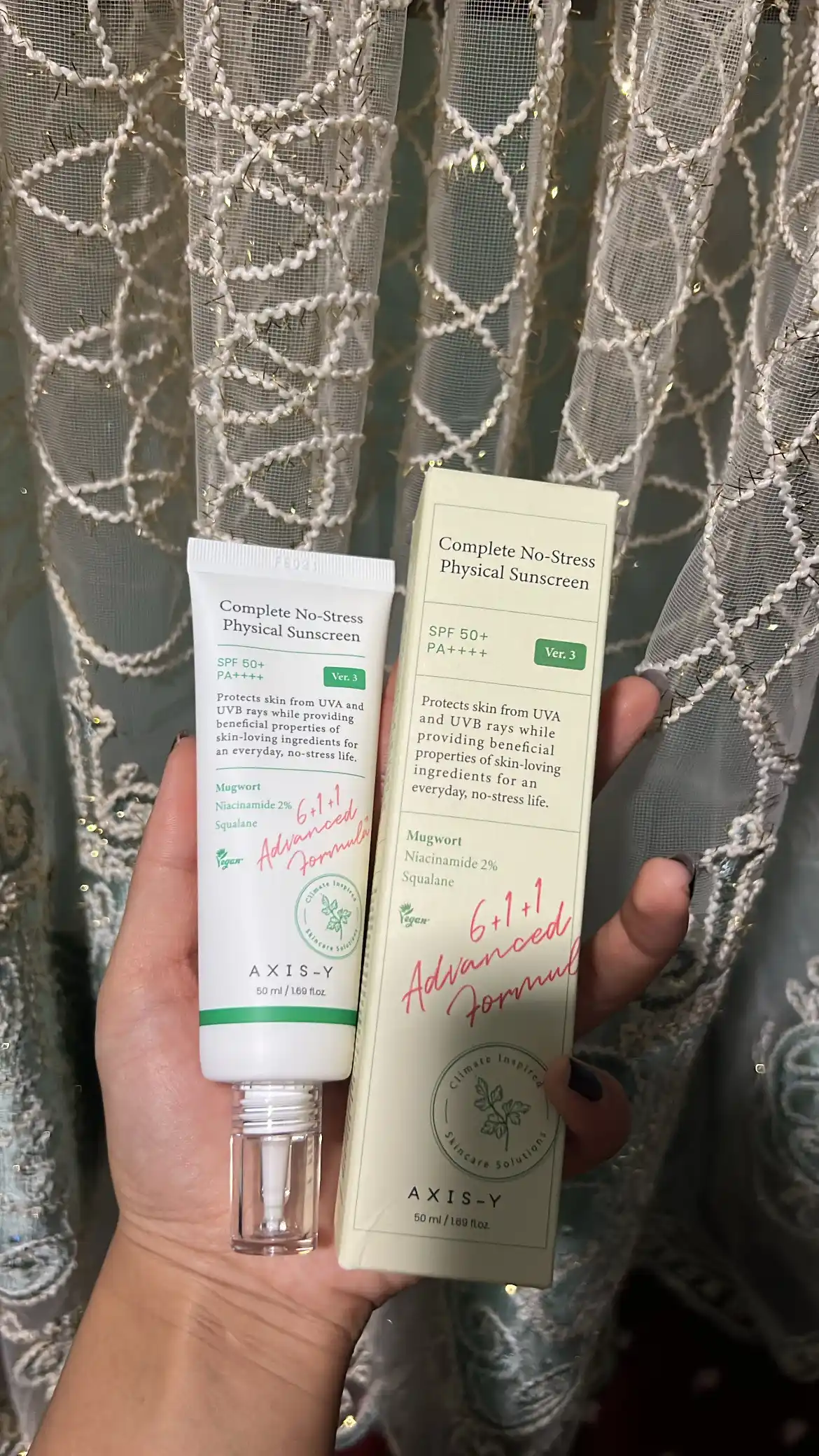 Quyoshdan himoya kremi AXIS-Y Complete No-Stress Physical Sunscreen SPF50+ PA++++, 50 ml
