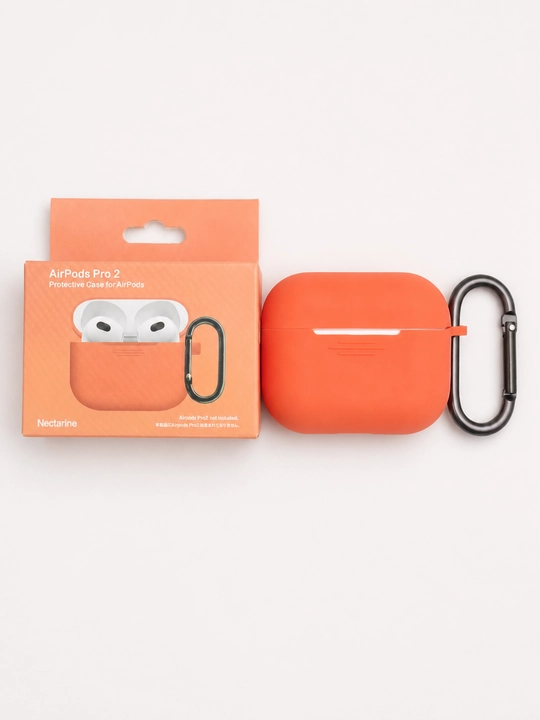 Чехол для AirPods Pro 2 силиконовый с карабином, противоударный, защитный - 