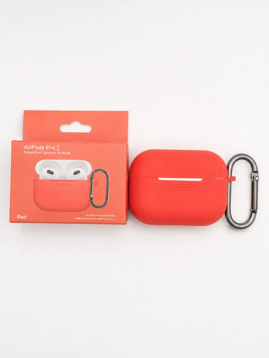 Чехол для AirPods Pro 2 силиконовый с карабином, противоударный, защитный - 