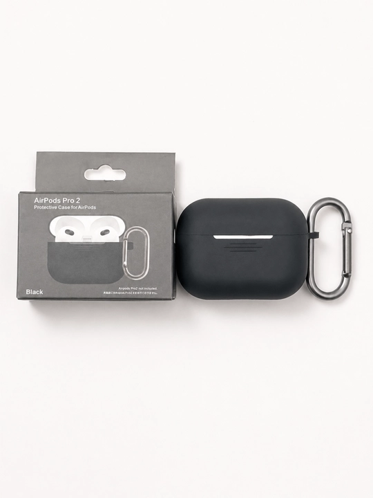 Чехол для AirPods Pro 2 силиконовый с карабином, противоударный, защитный - 