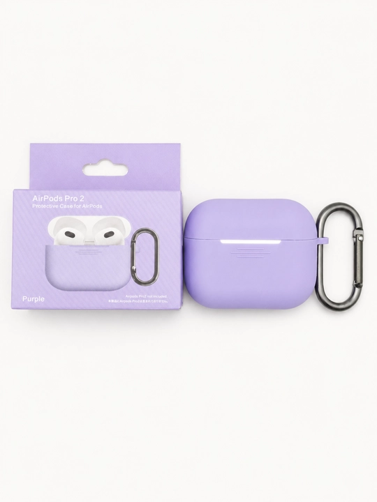 Чехол для AirPods Pro 2 силиконовый с карабином, противоударный, защитный - 