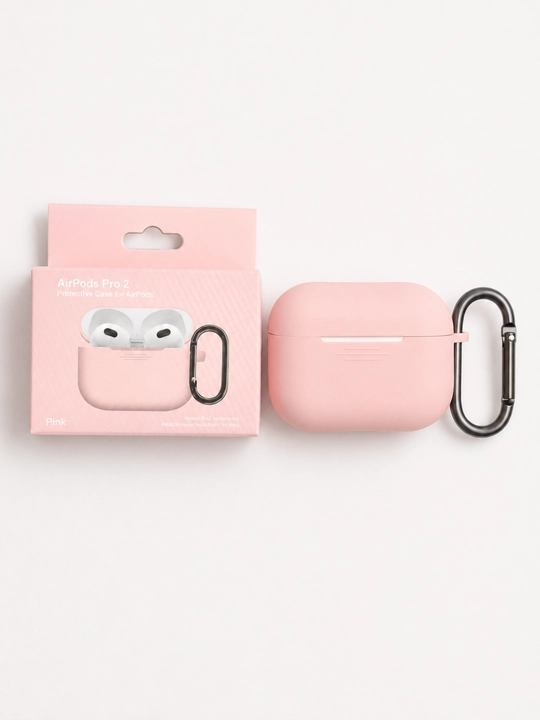 Чехол для AirPods Pro 2 силиконовый с карабином, противоударный, защитный - 