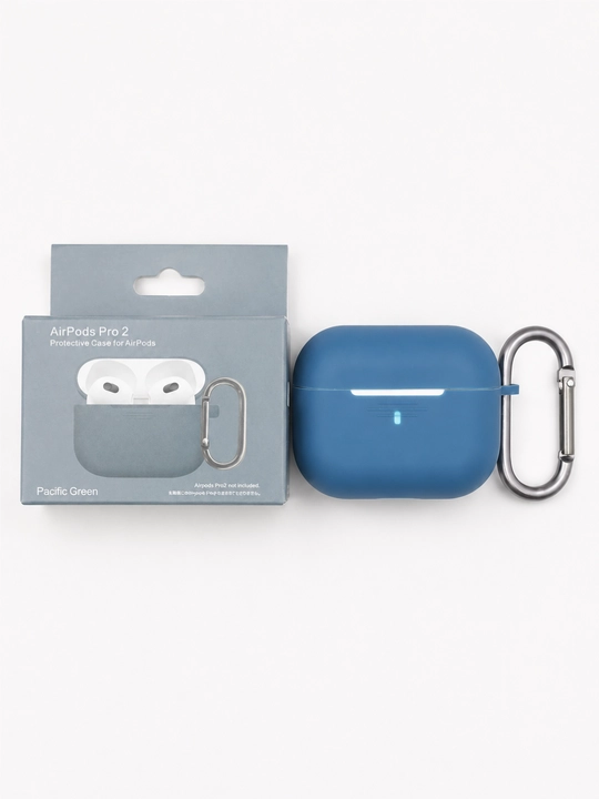 Чехол для AirPods Pro 2 силиконовый с карабином, противоударный, защитный - 