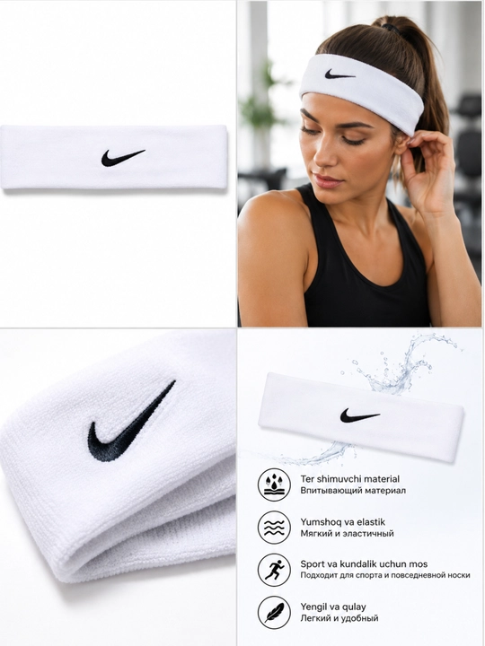 Ayollar va qizlar uchun elastik sport bosh bog'ichi