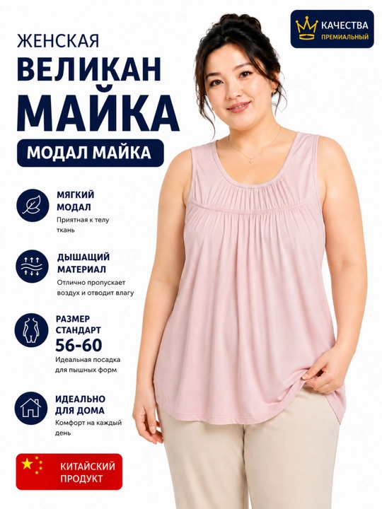 Ayollar maykasi, velikan mayka, katta razmer, standart, modal mayka, yoz uchun ideal - 