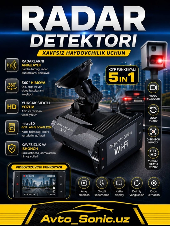 SilverStone F1 HYBRID S-BOT PRO Wi-Fi Doppler Edition radar-detektor - 